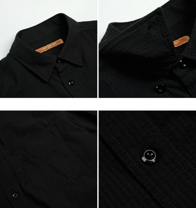 OG Dobby Weave Seersucker Shirt - Black