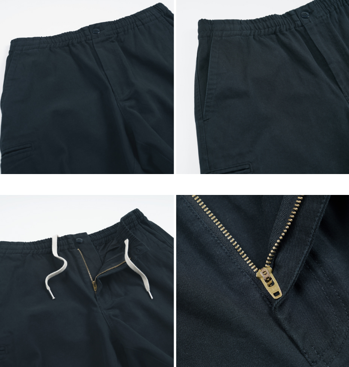 Washed Officer Chino Shorts - Black