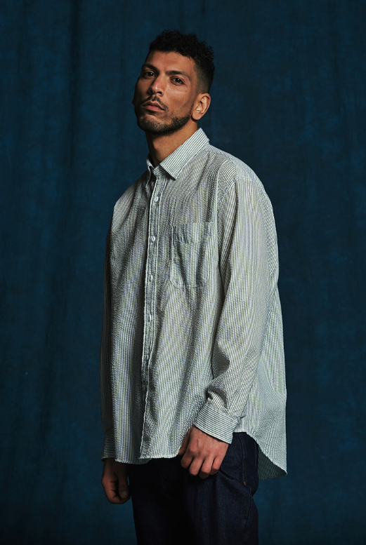 OG Stripe Seersucker Shirt - Green