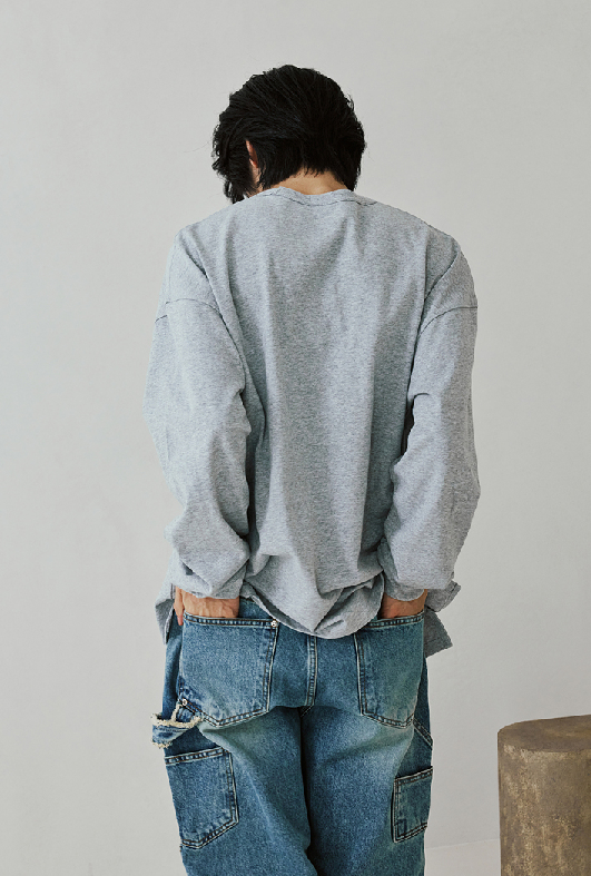 OG Double Rib L/S T-Shirt - Grey