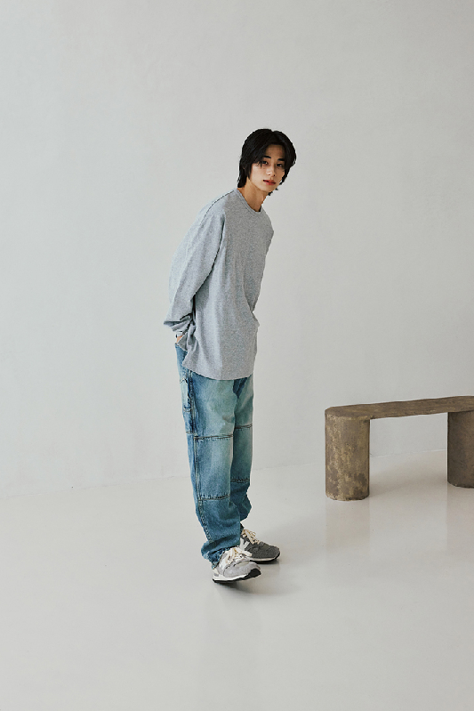 OG Double Rib L/S T-Shirt - Grey