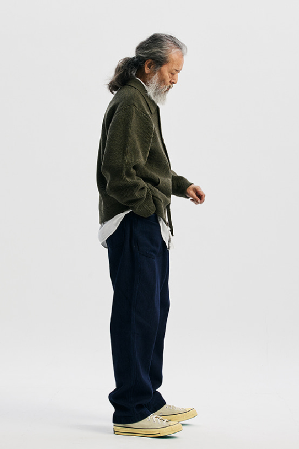 Ultra Heavyweight Collar Cardigan - Forest Green