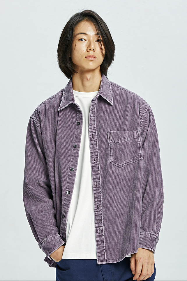 Pigment 8W Corduroy Shirt 002 - Purple