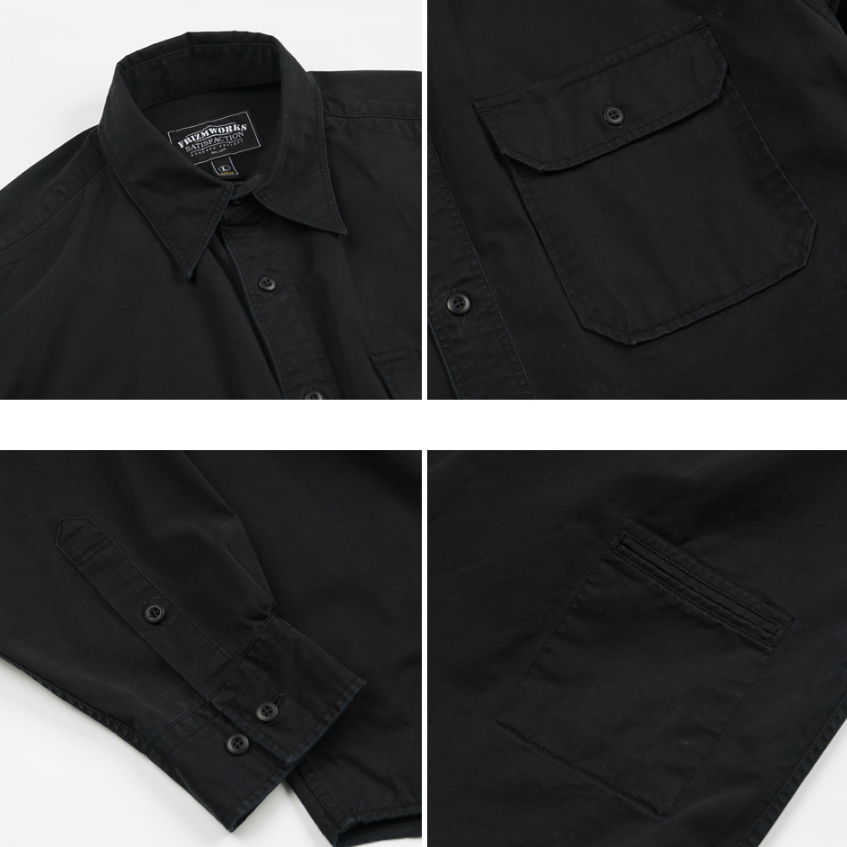 Chino Officer Shirt - Black
