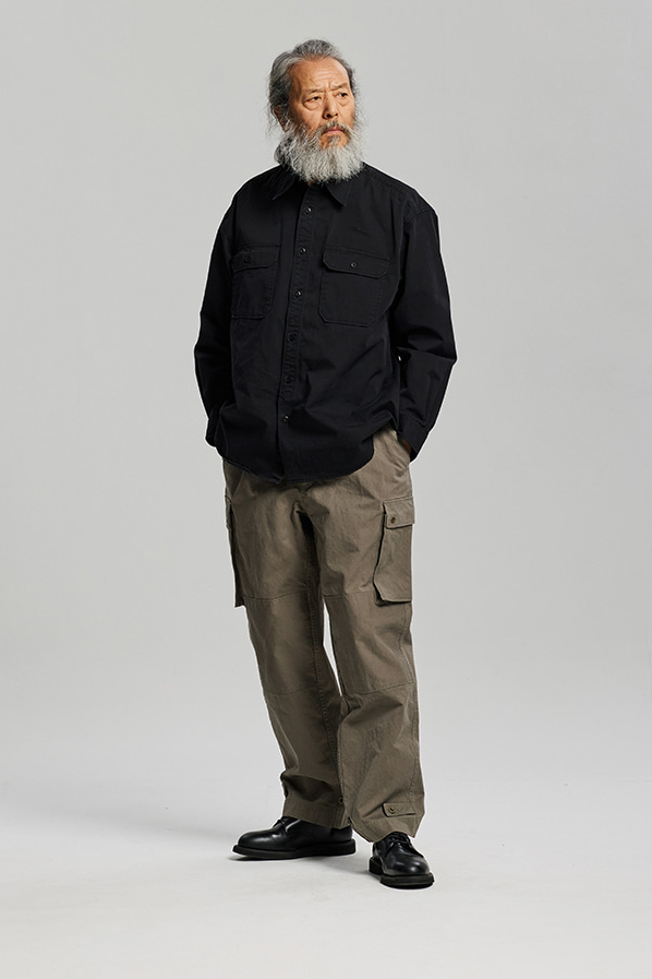 Chino Officer Shirt - Black
