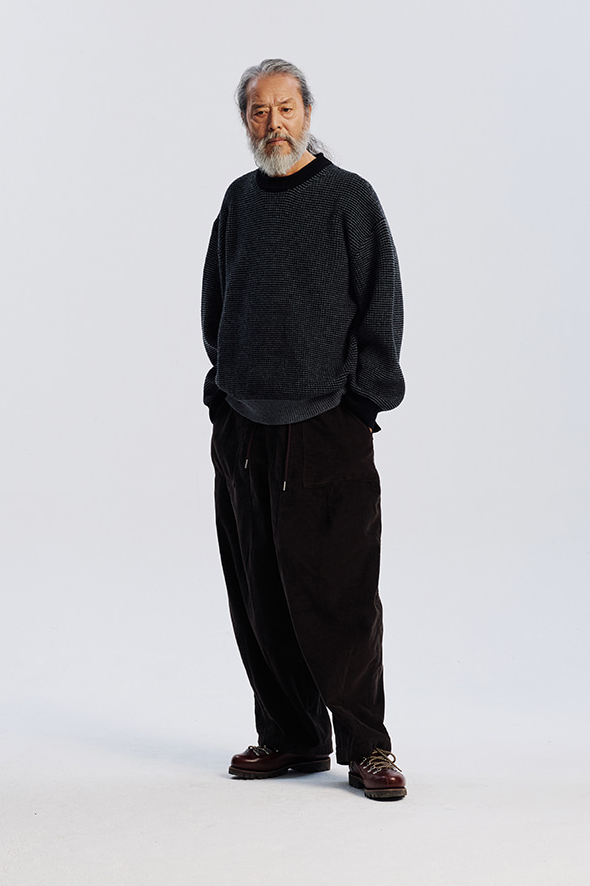 Rollneck Ringer Knit - Black