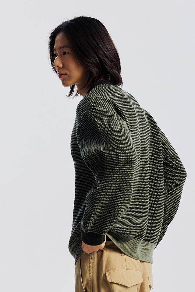Rollneck Ringer Knit - Olive