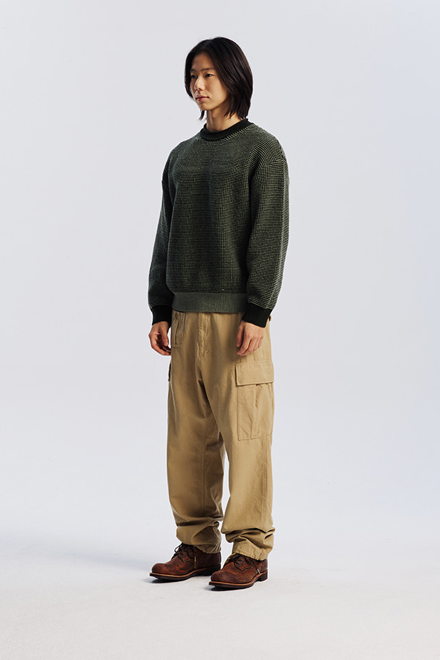 Rollneck Ringer Knit - Olive