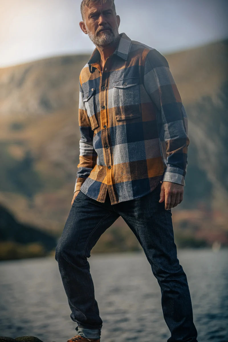 Big Yukon Flannel Check Shirt - Tan