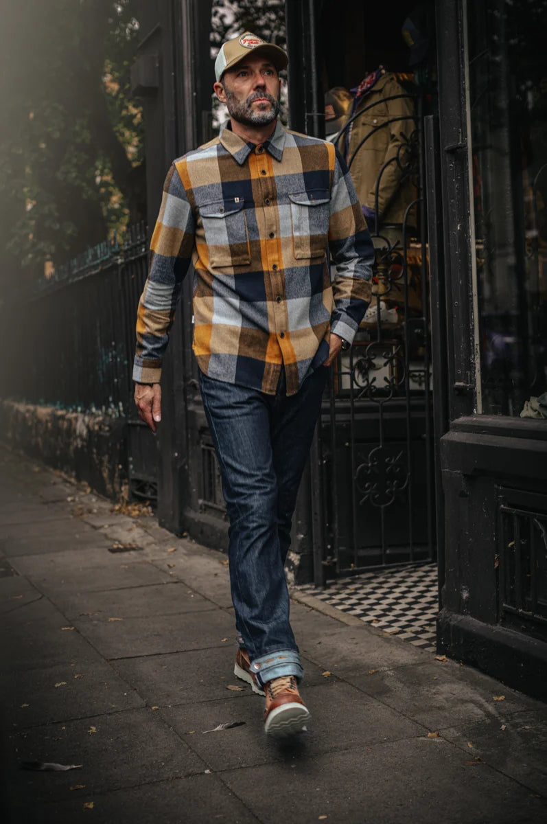 Big Yukon Flannel Check Shirt - Tan