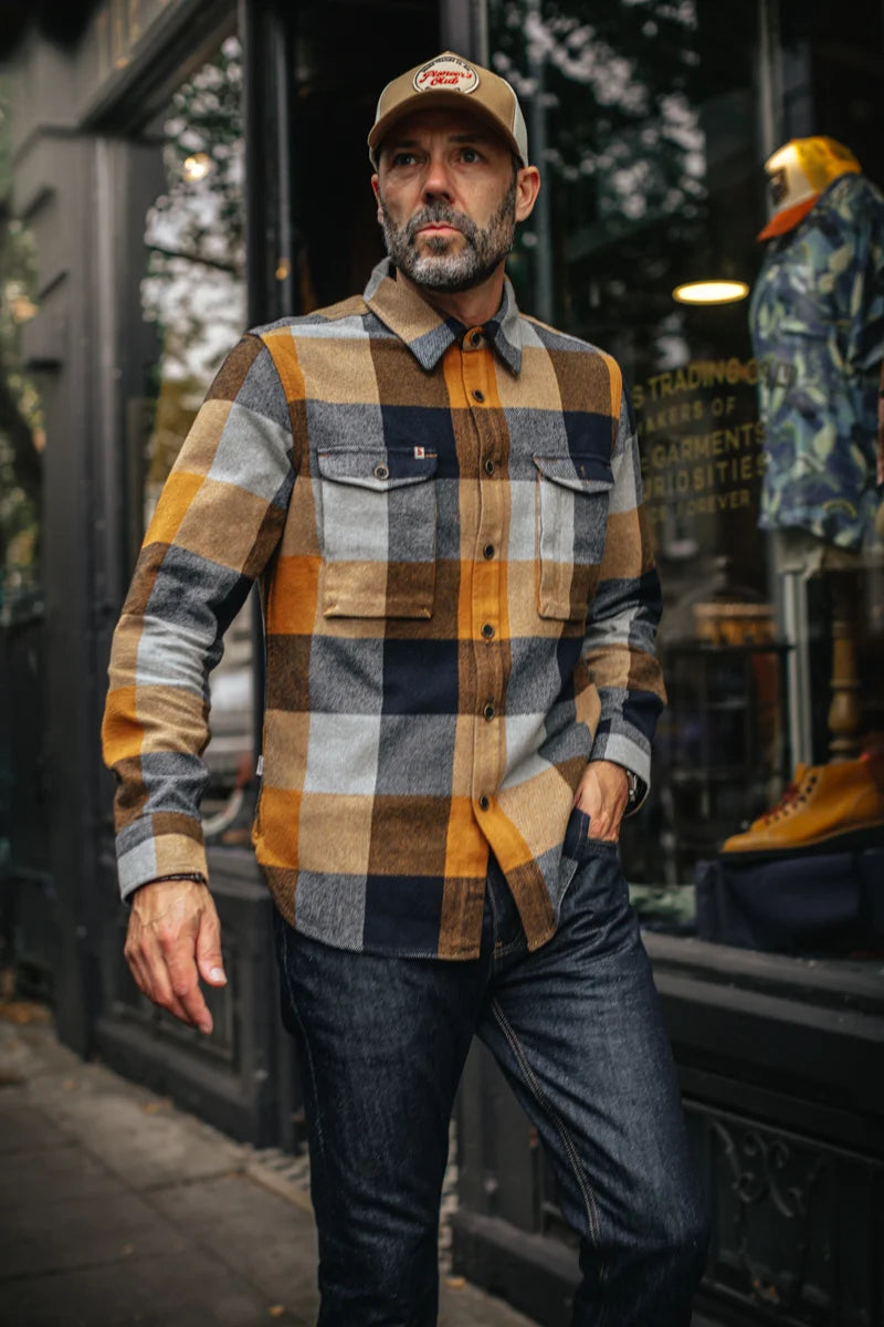 Big Yukon Flannel Check Shirt - Tan