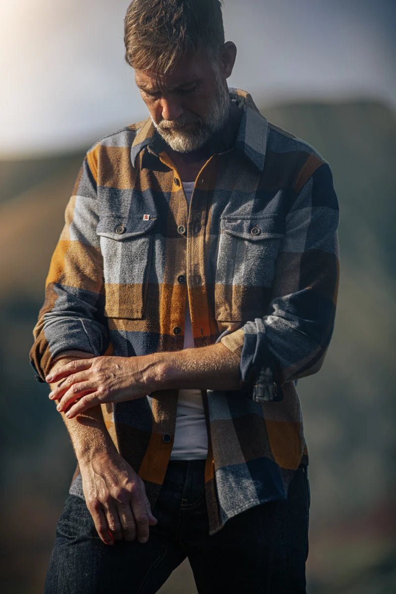 Big Yukon Flannel Check Shirt - Tan