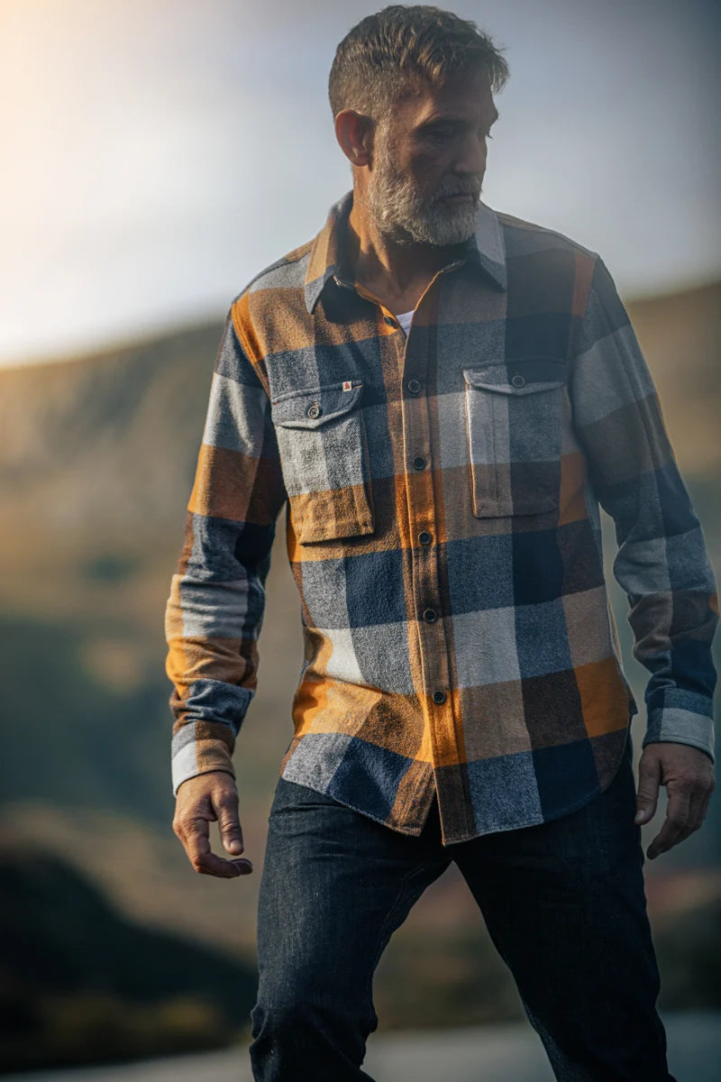 Big Yukon Flannel Check Shirt - Tan