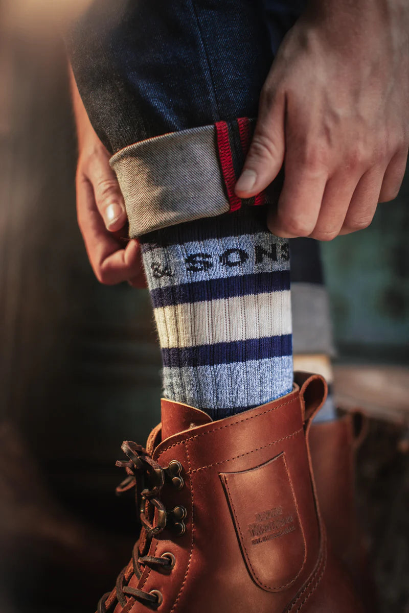 &SONS Baseline Socks - Navy