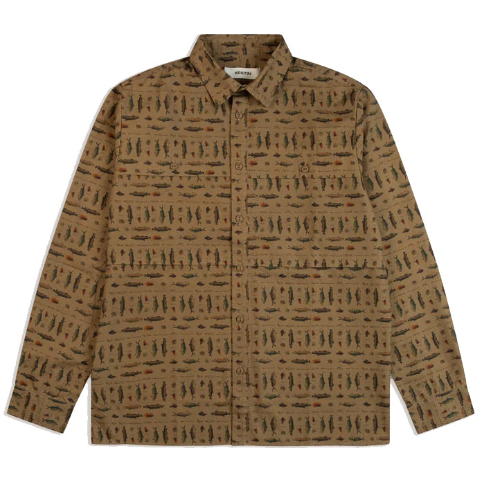 Taymount Overshirt - Olive Printed Cotton Ripstop