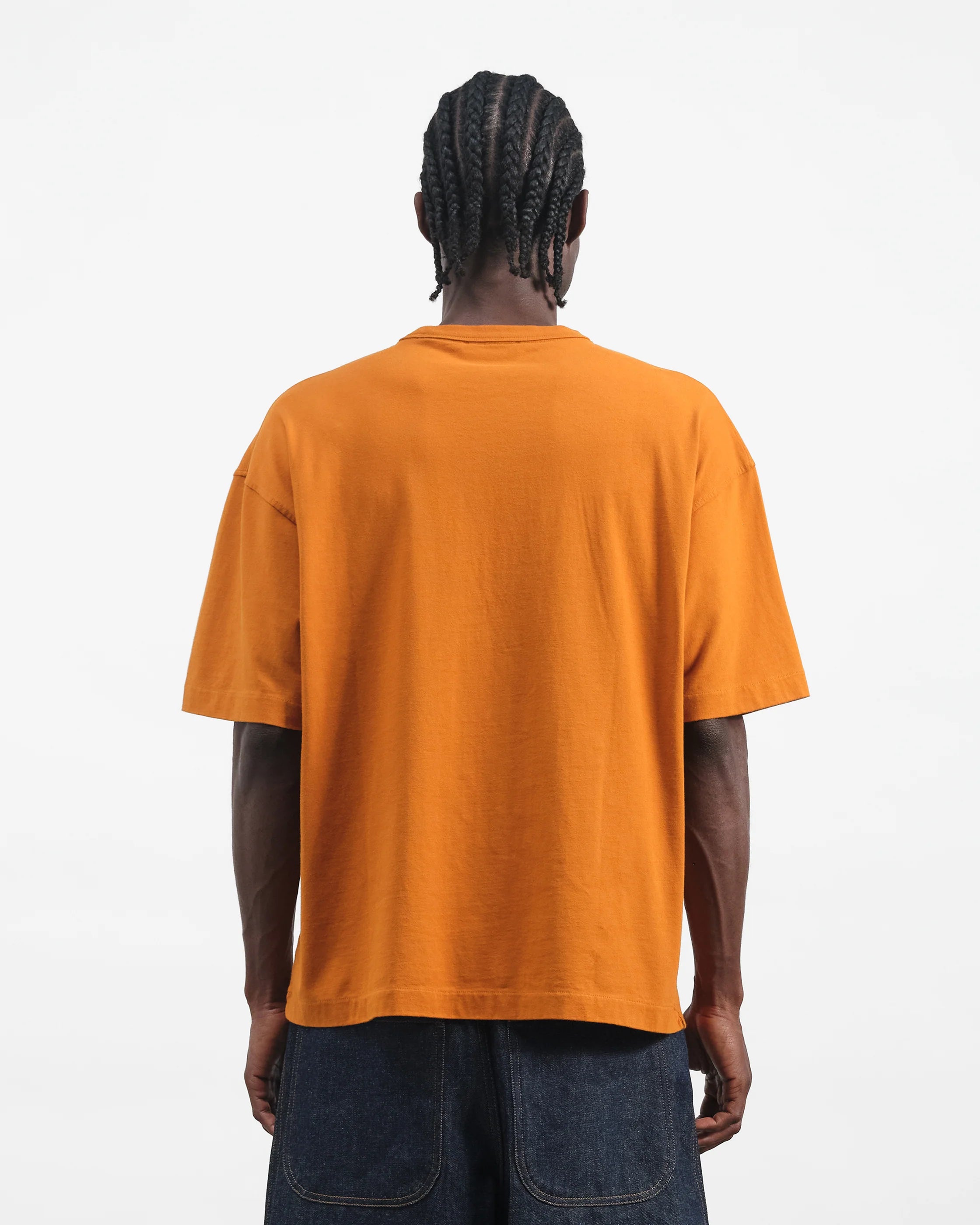 Triple T-Shirt - Orange Chainstitch Print