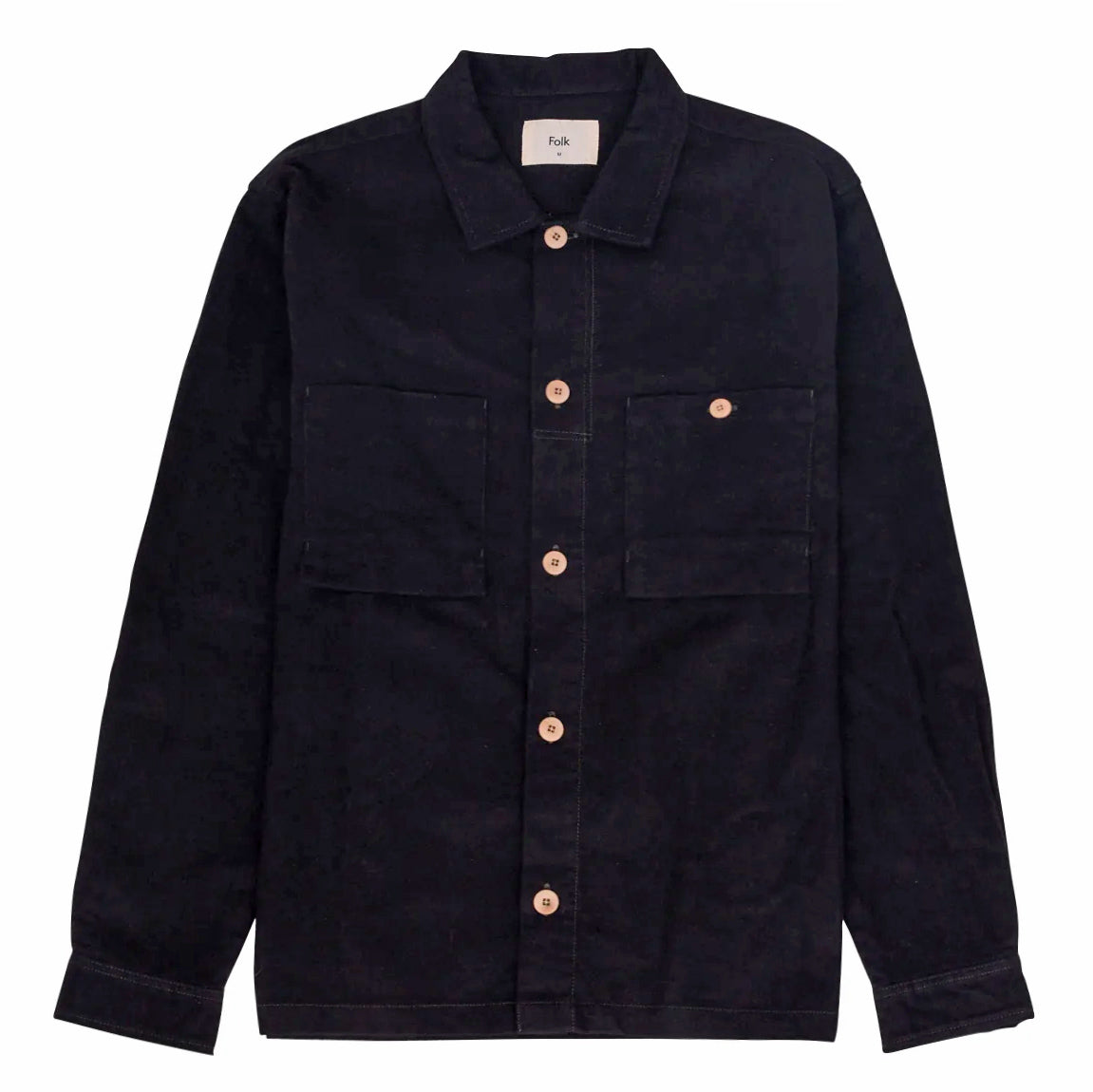 Patch Overshirt - Black Moleskin