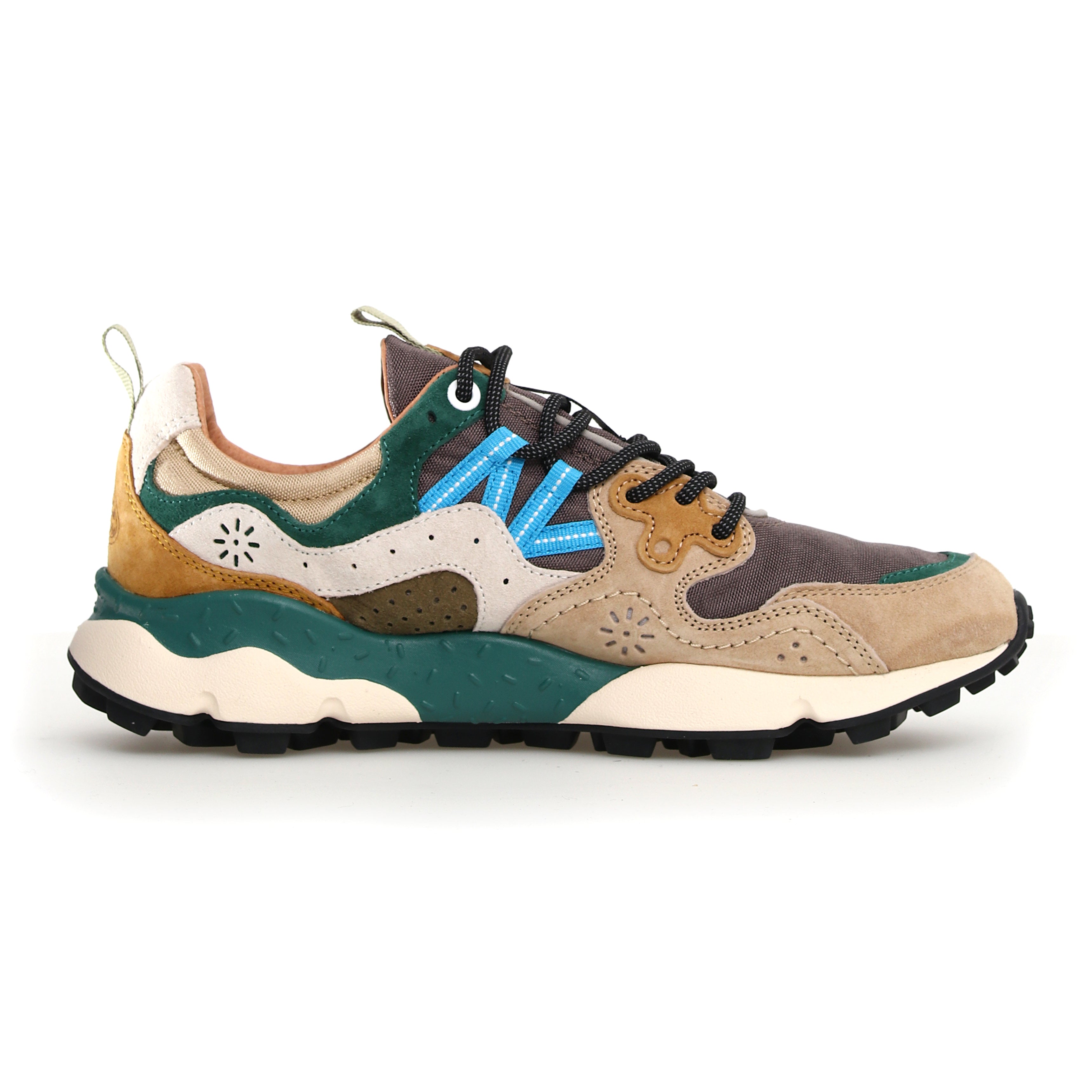 Yamano 3 Trainers - Taupe/White/Green