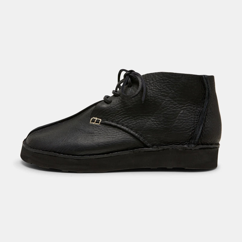 Glenn Centre-Seam Tumbled Leather Boot - Black