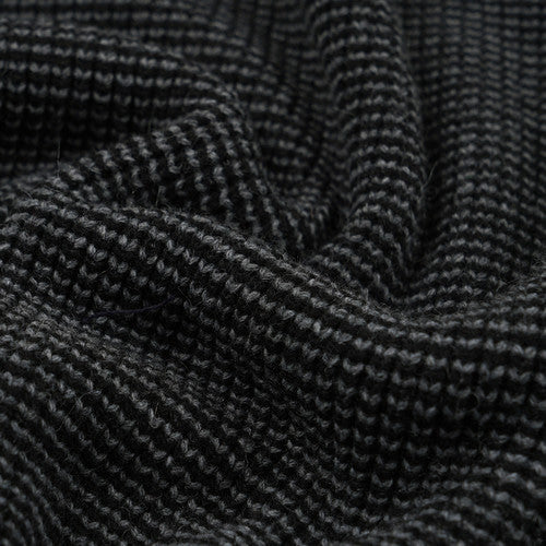 Rollneck Ringer Knit - Black