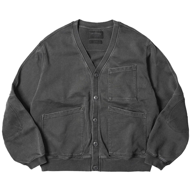 Pigment-Dyed Heavyweight Cardigan - Charcoal