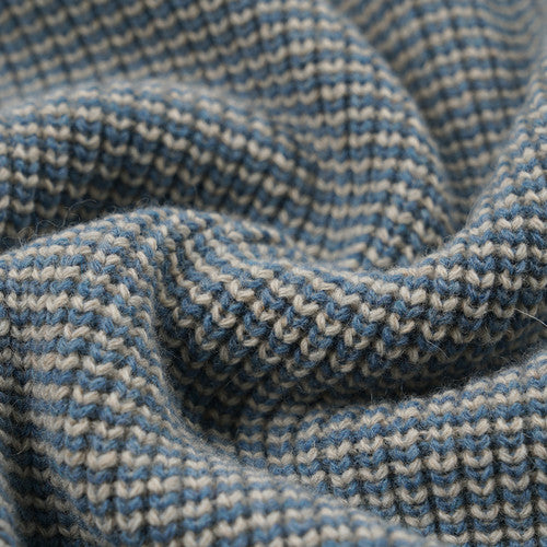 Rollneck Ringer Knit - Blue