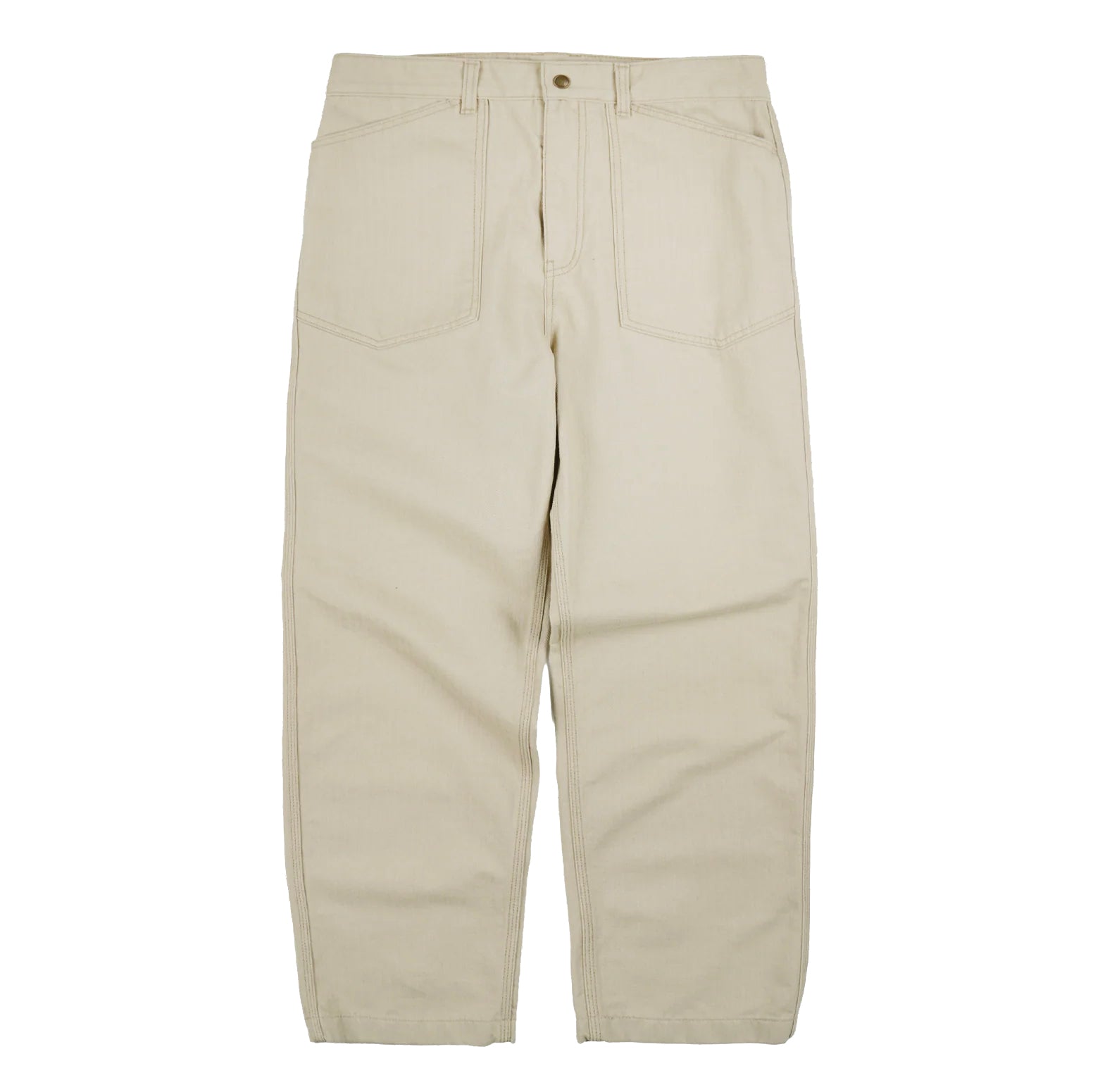 Army Denim Fatigue Pants - Beige