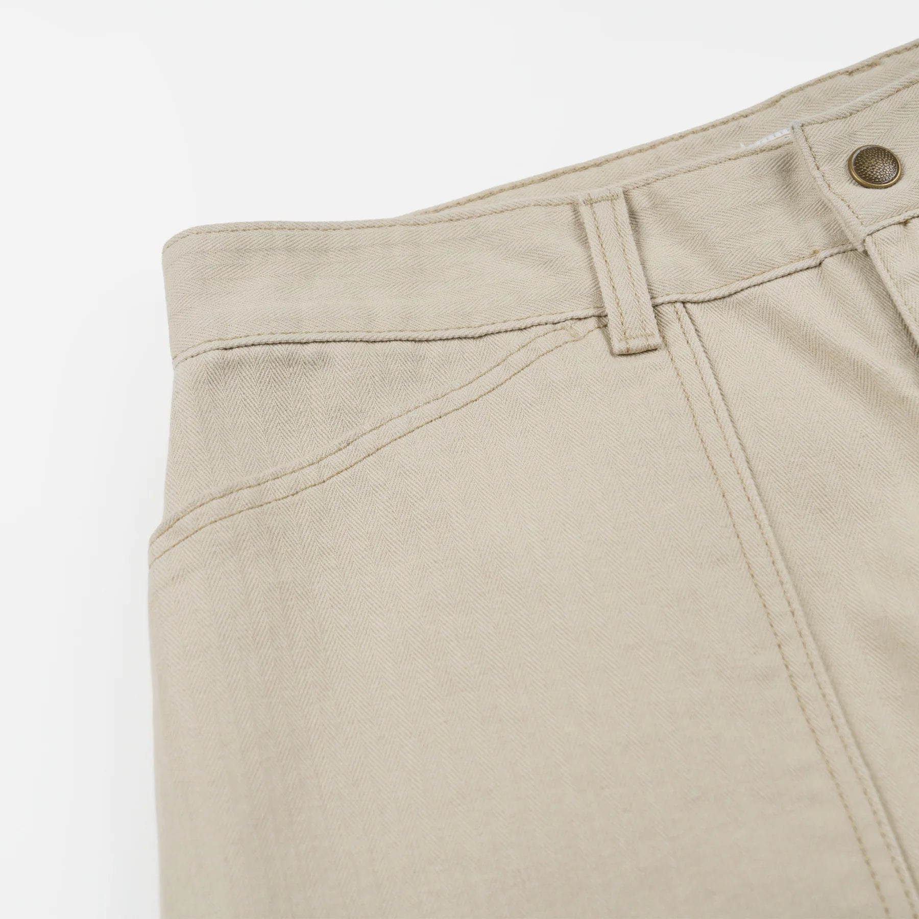Army Denim Fatigue Pants - Beige