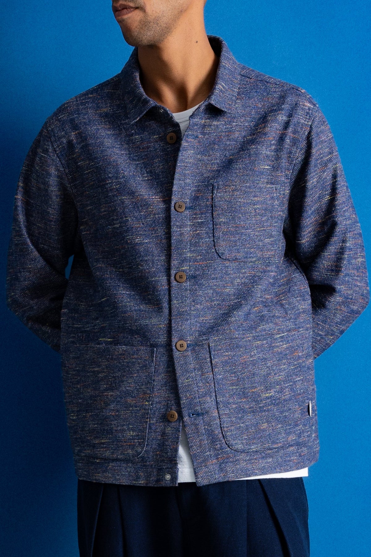 Assembly Jacket - Navy Multi Texture | Folk x Goss Brothers