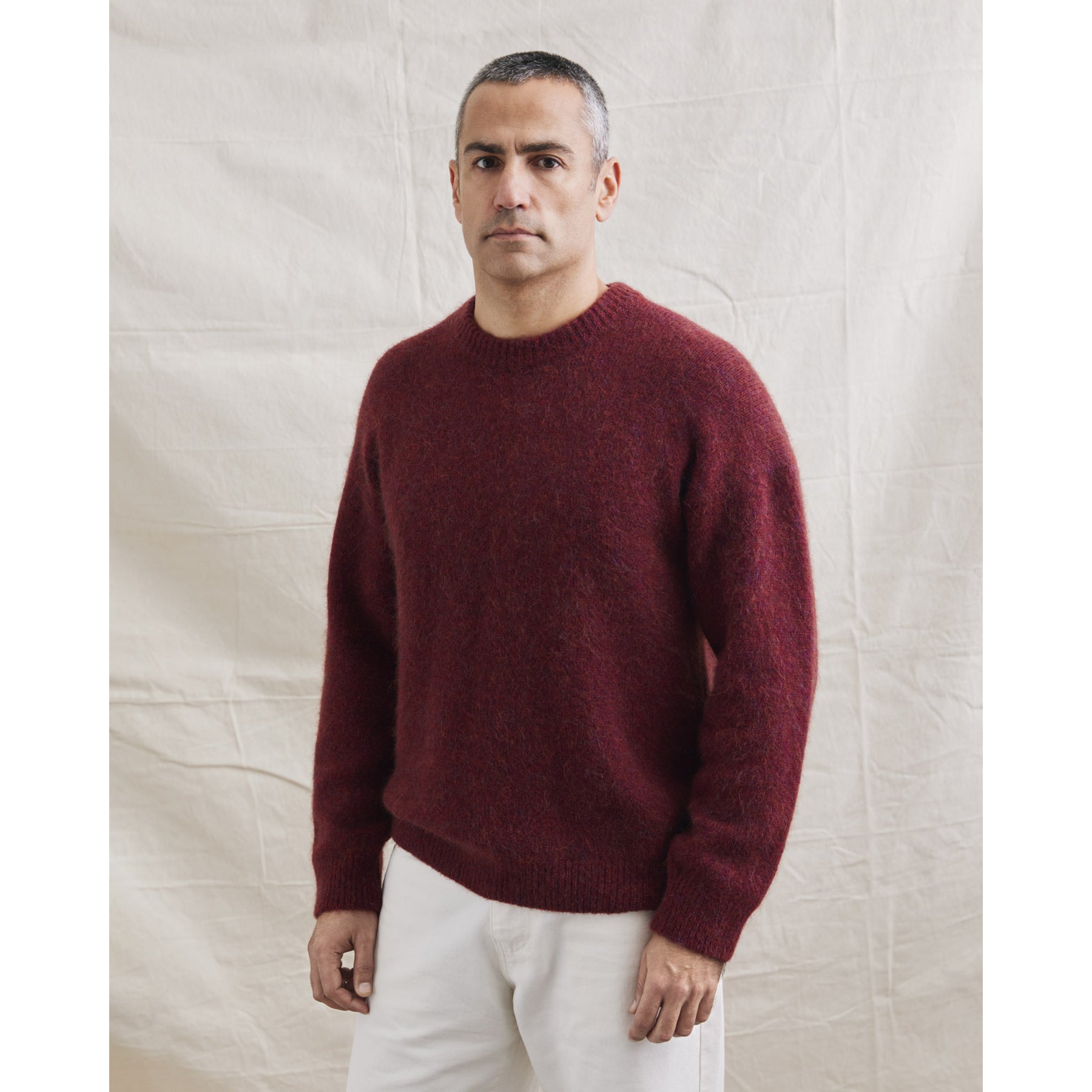 Delgado Crew Neck Jumper - Marsala