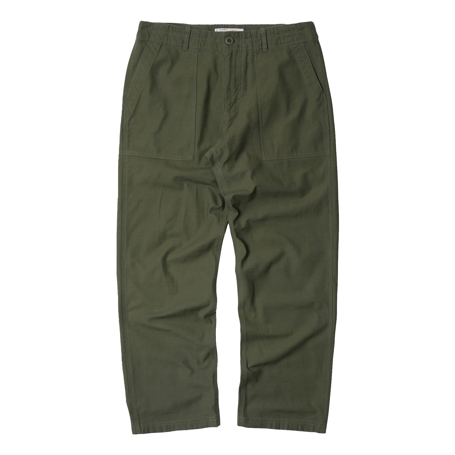 Back Satin Fatigue Pants - Khaki