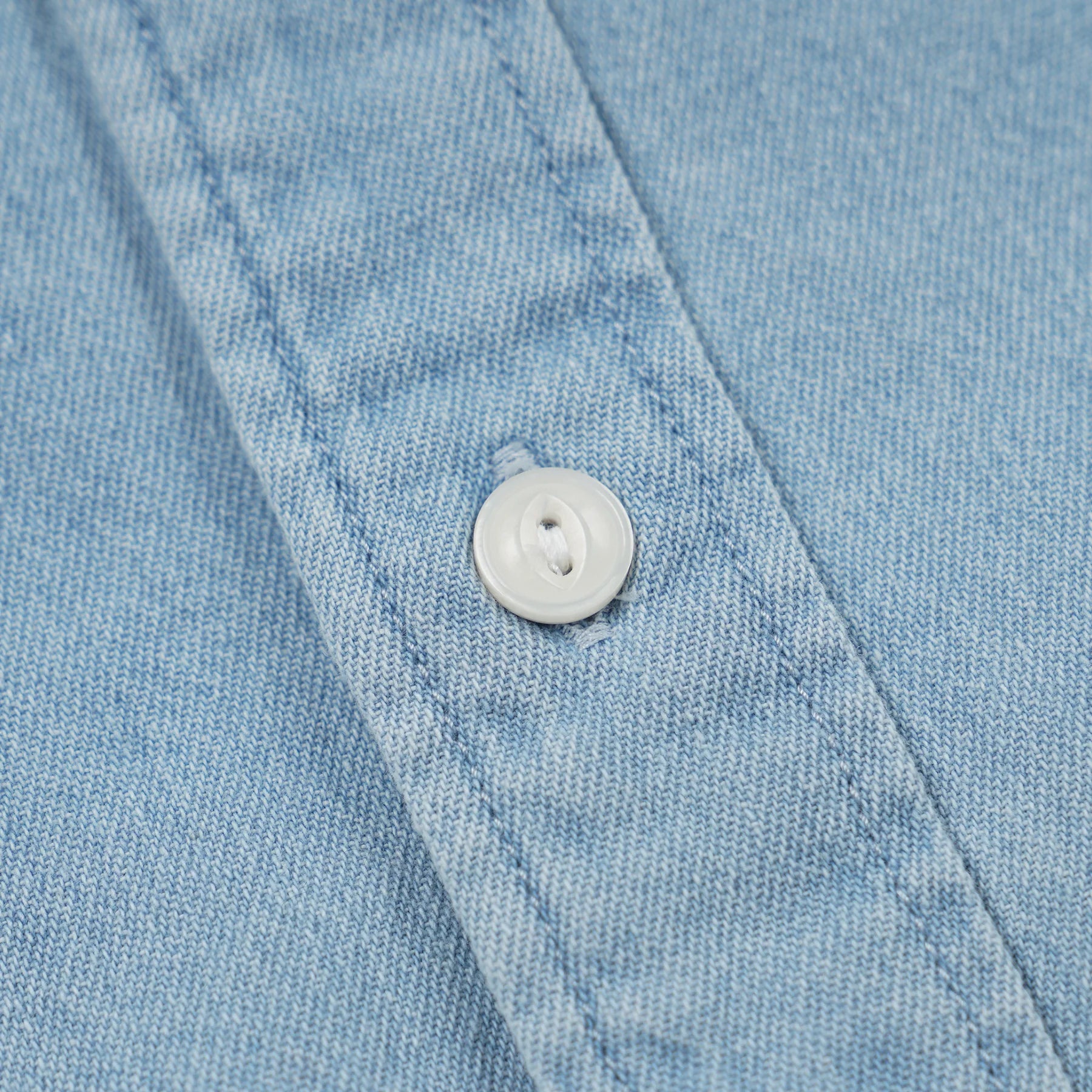 Bleach Denim Utility Shirt - Light Blue