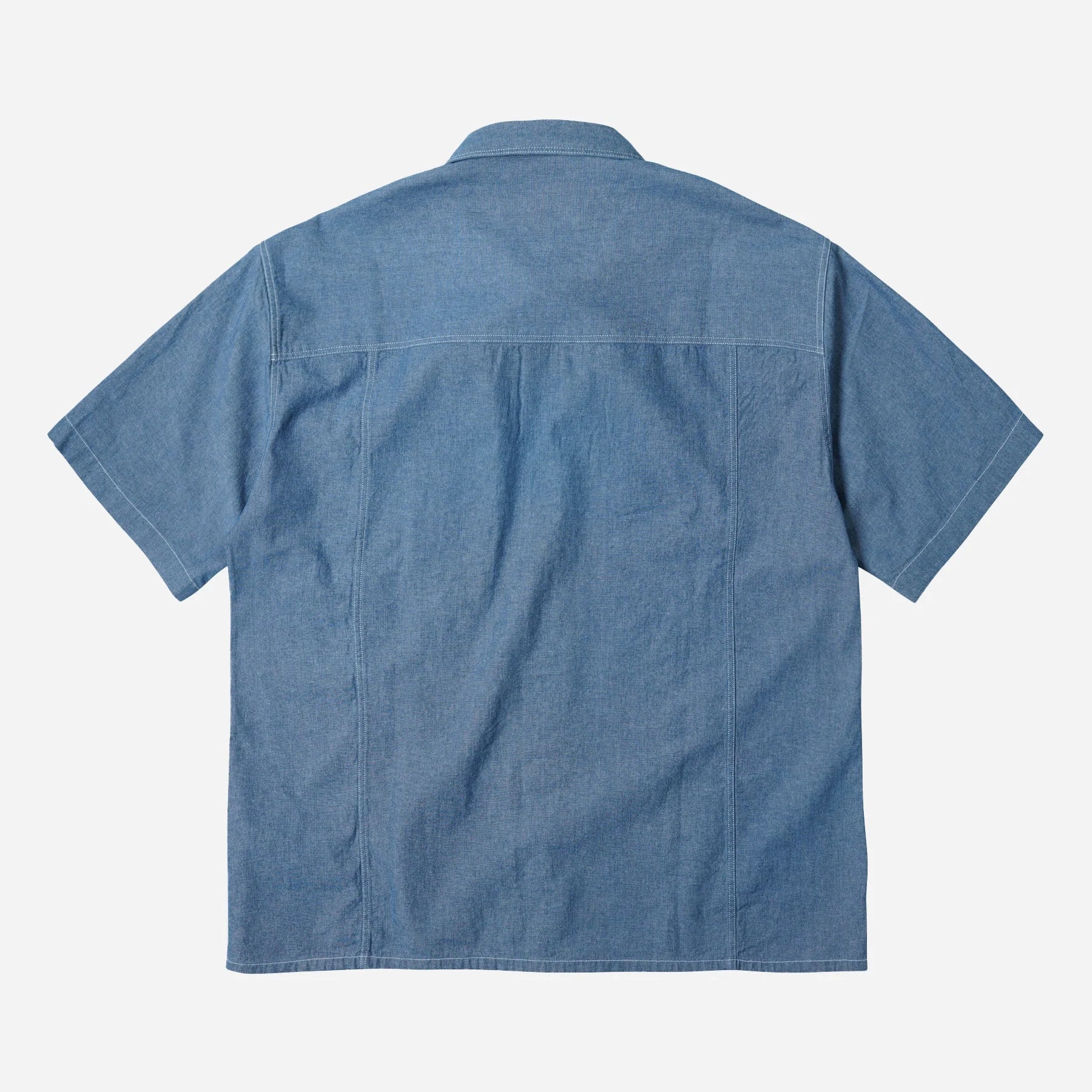 Chambray Big Pocket Shirt - Blue