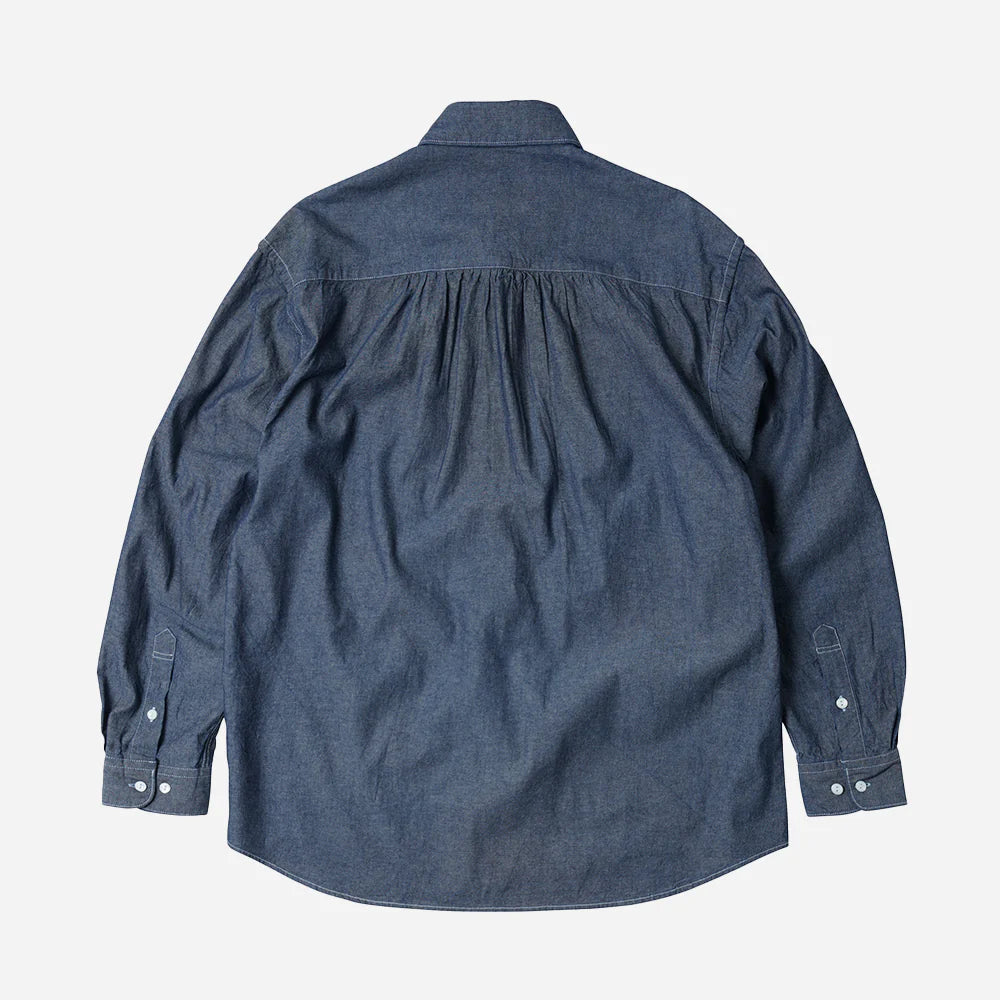Cigarette Pocket Chambray Shirt - Indigo