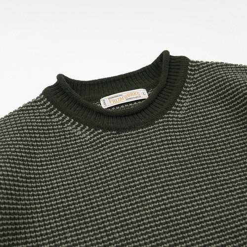 Rollneck Ringer Knit - Olive