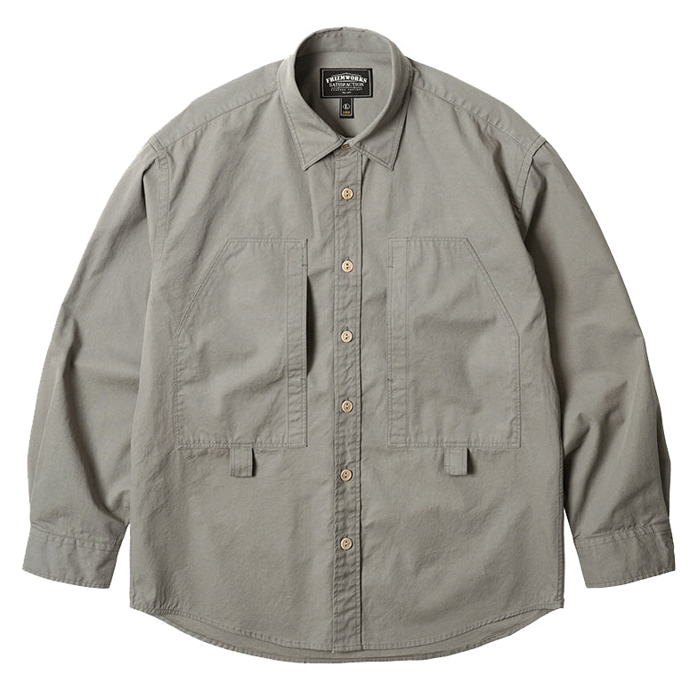 Cotton Pocket Loop Shirt - Grey