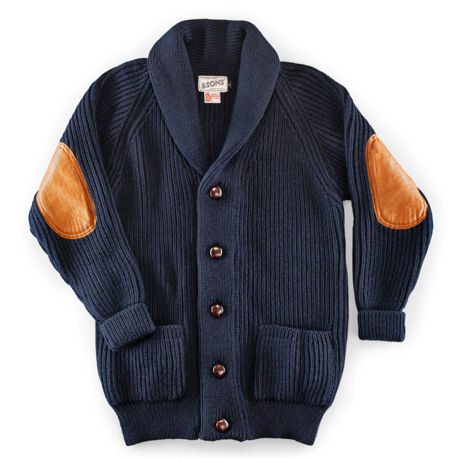 Pioneer British Wool Cardigan - Navy
