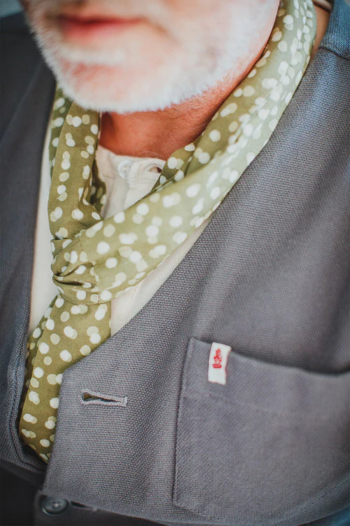 Dot Japanese Style Scarf - Green