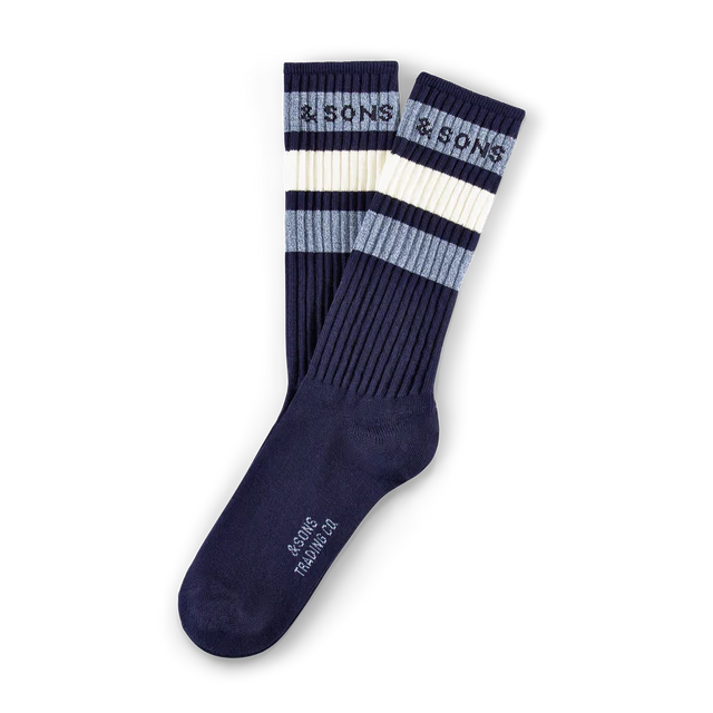 &SONS Baseline Socks - Navy