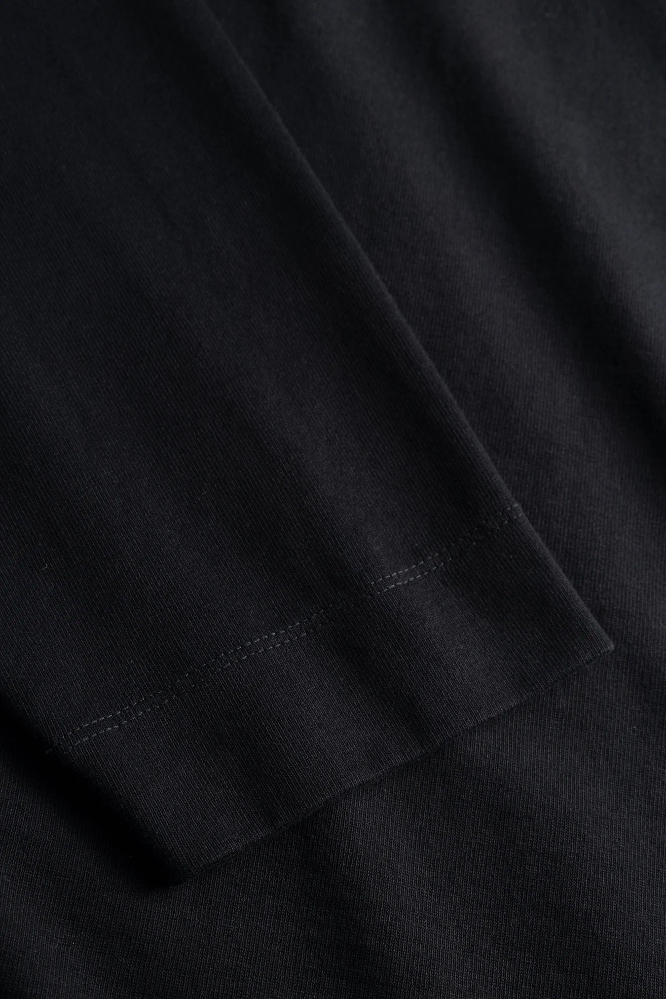 Isefjord Compact Cotton LS T-Shirt - Black