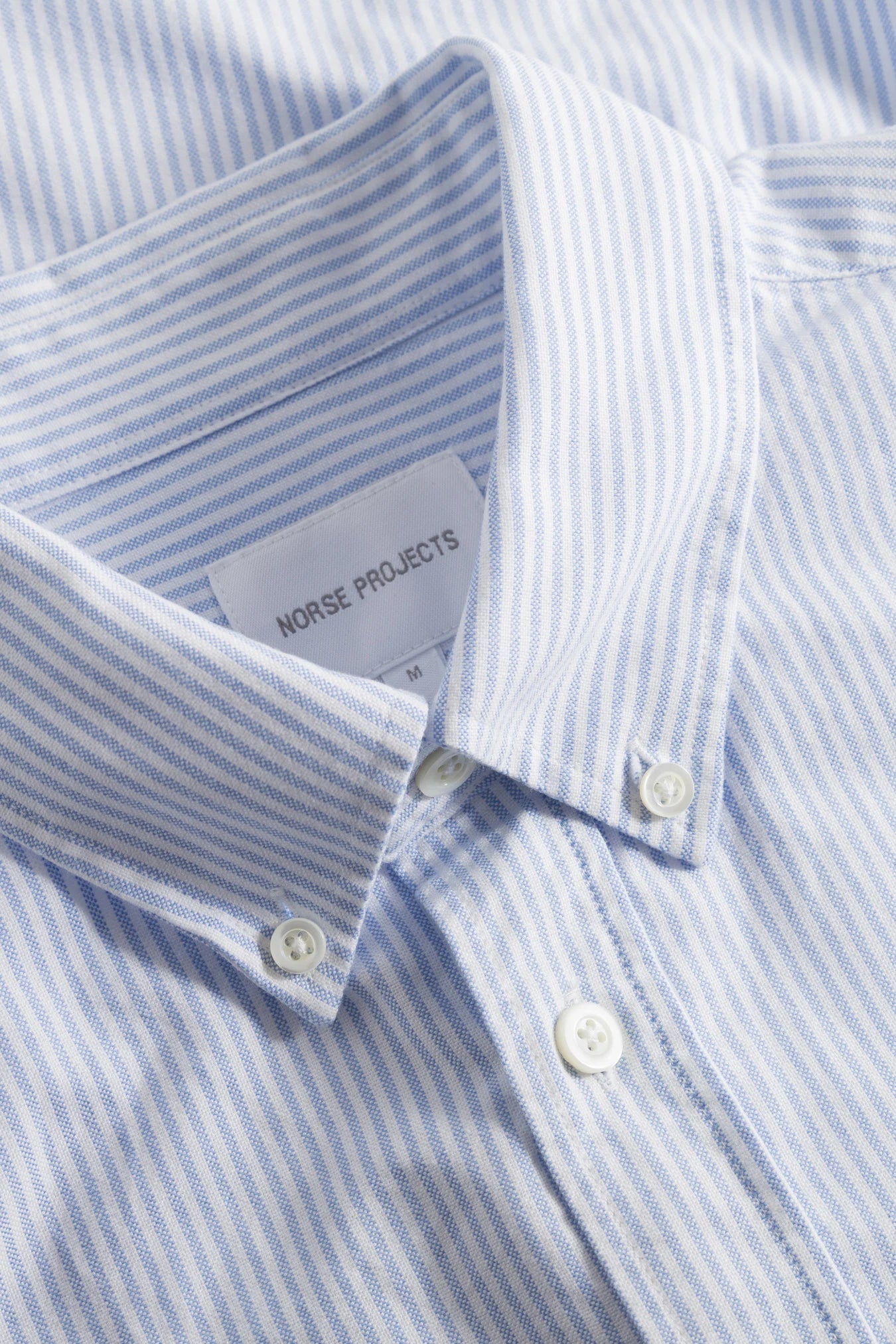 Norse Standard Oxford BD Shirt - Pale Blue Stripe
