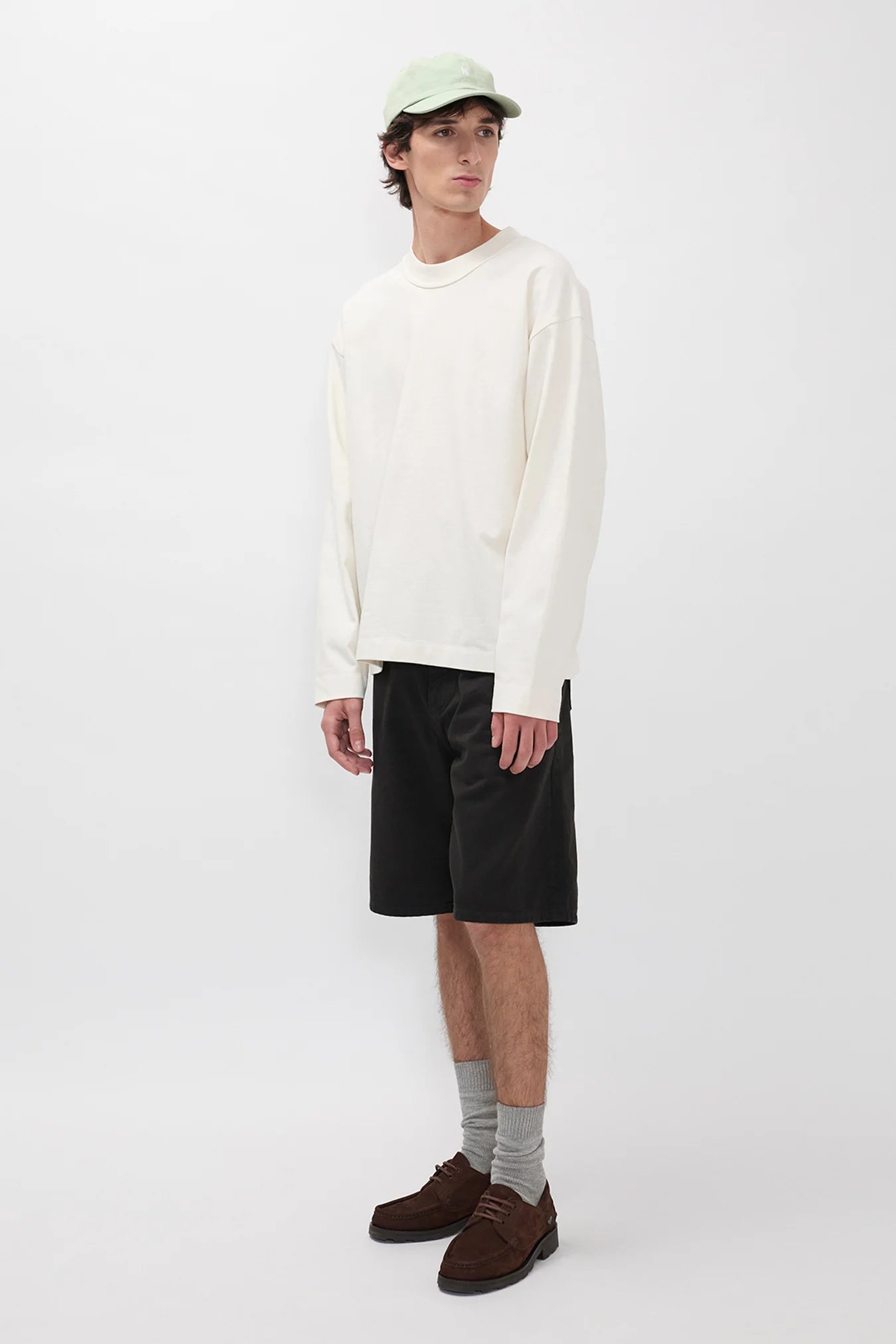 Isefjord Compact Cotton LS T-Shirt - Ecru