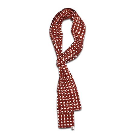Dot Japanese Style Scarf - Rust