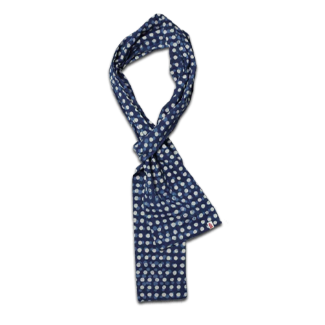 Dot Japanese Style Scarf - Blue