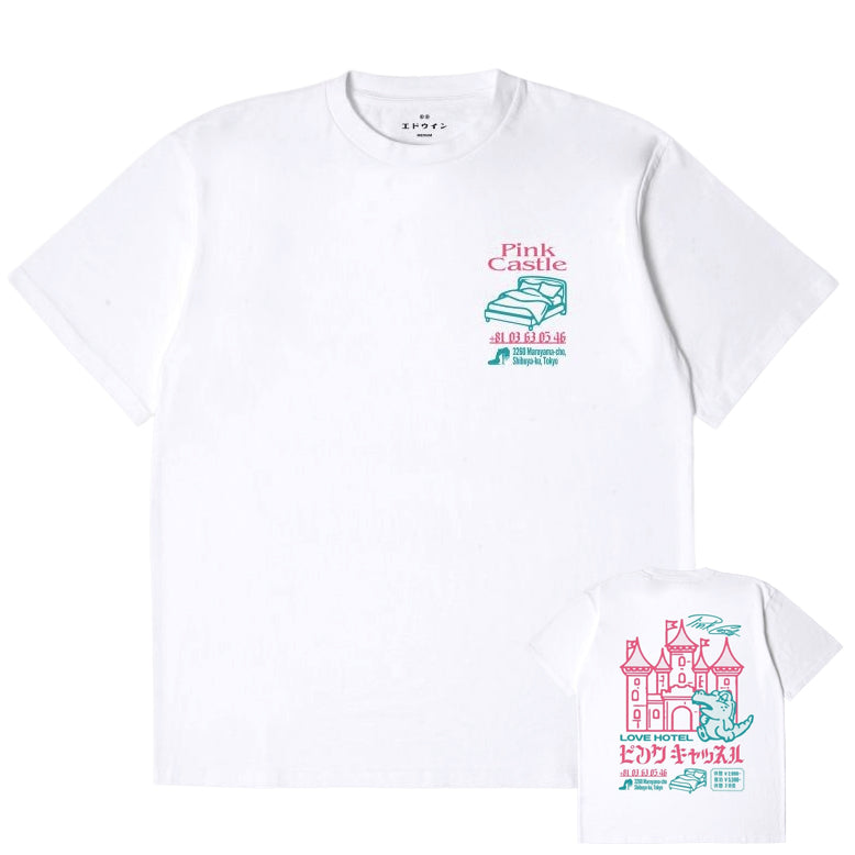 Pink Castle T-Shirt - White