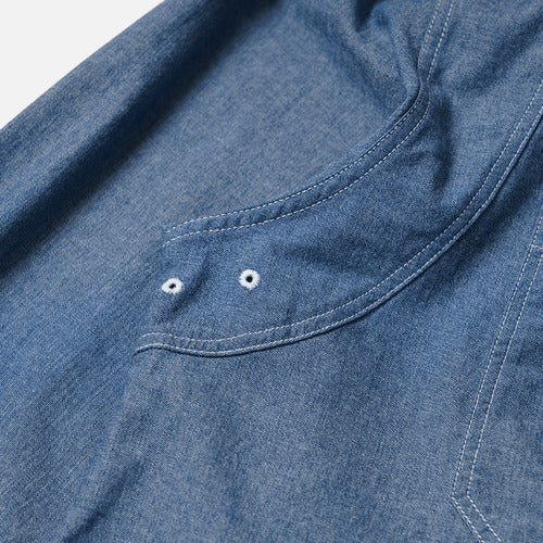 1920s Chambray Work Shirt - Blue