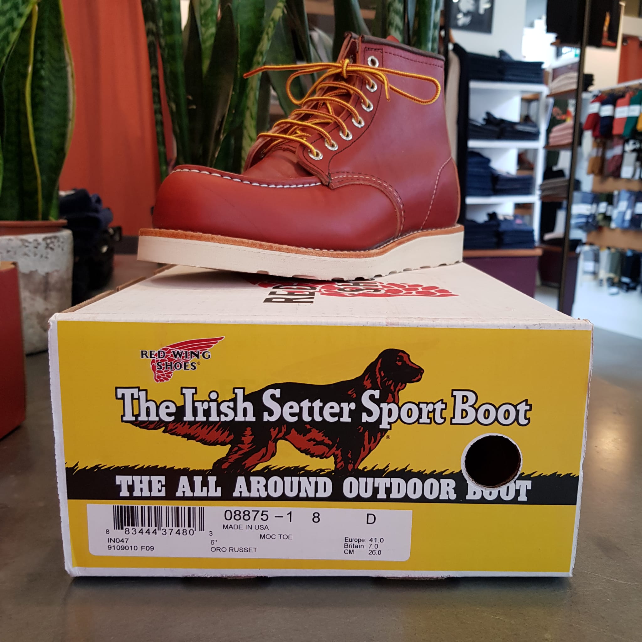 Red wing moc sale toe irish setter