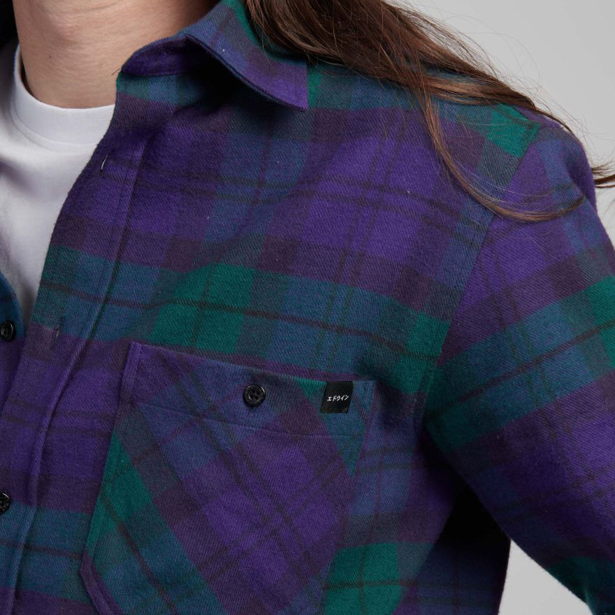 Millenium Heavy Flannel Shirt - Green/Purple