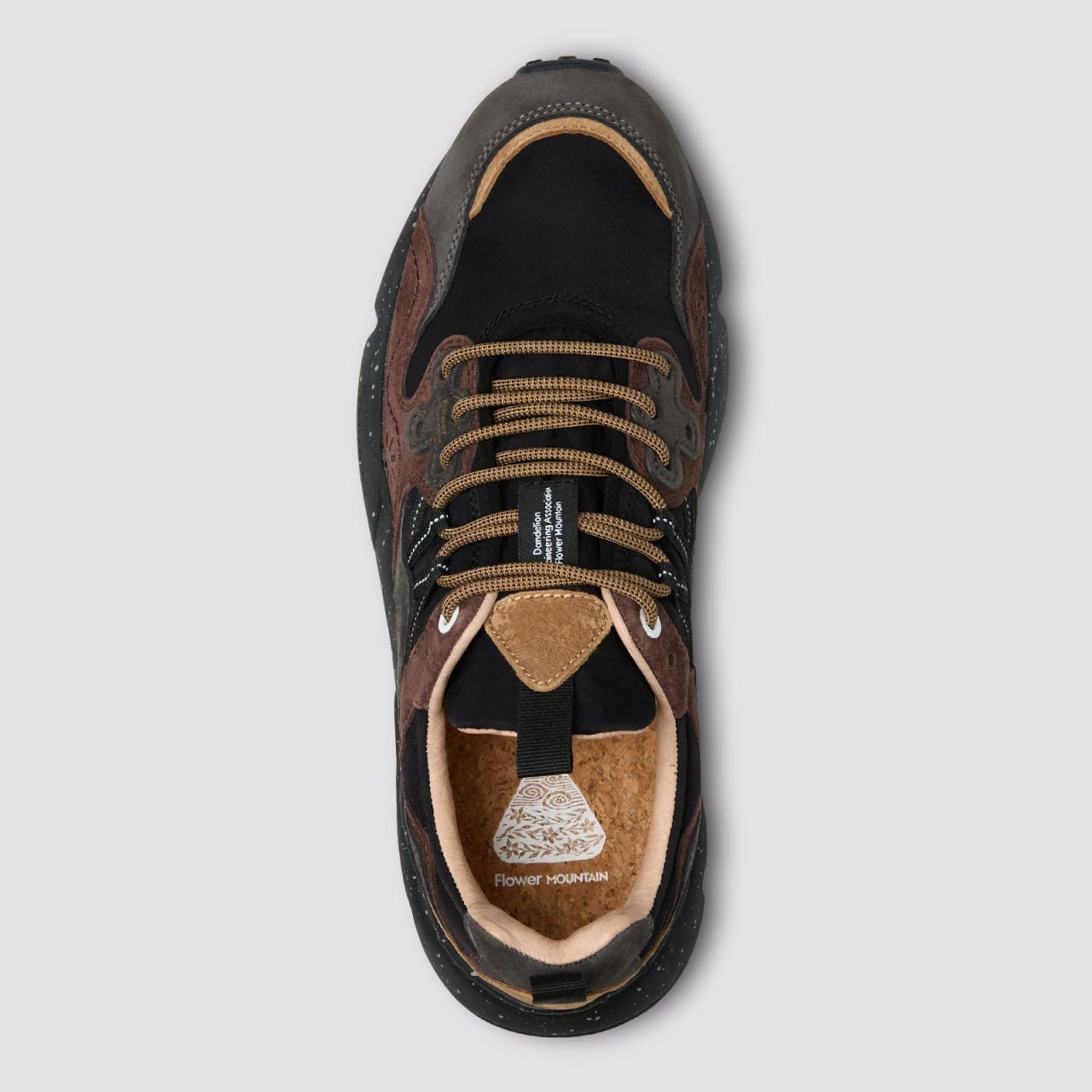 Yamano 3 Man Trainers - Dark Grey/Black/Dark Brown