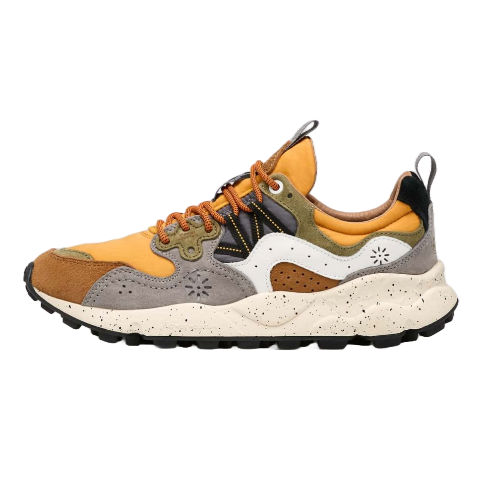 Yamano 3 Man Trainers - Orange/Grey/Brown